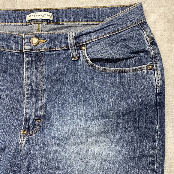 Lee Riders Jeans Womens 18M Blue Denim Straight Leg Classic Five-Pocket Stretch - Picture 5 of 16